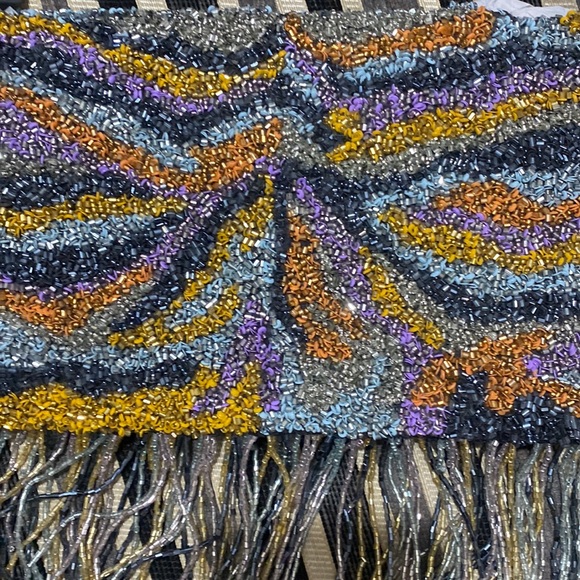 Zara Women Beaded Handbag with Fringes 👜 - Picture 5 of 9